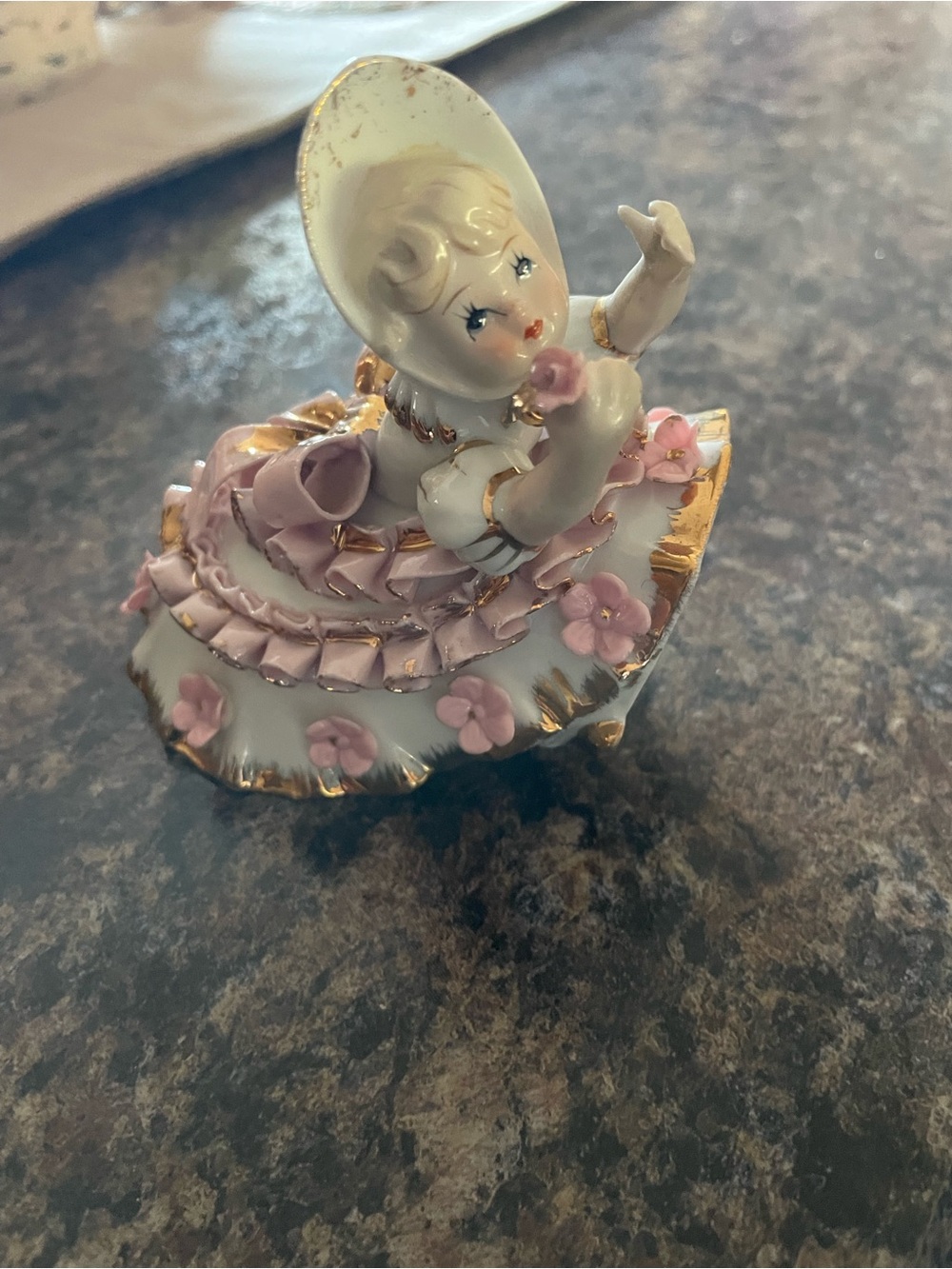 Lefton Geo Z Bloomer Porcelain Ballerina Girl